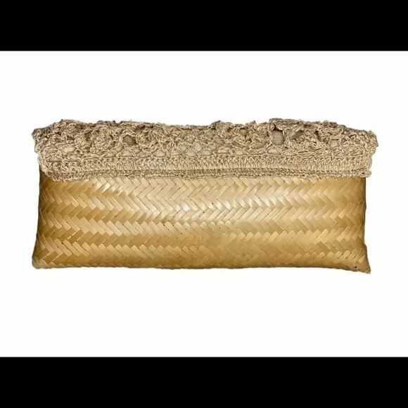 FRANCHI COLLECTION bamboo weaved clutch - Picture 6 of 7